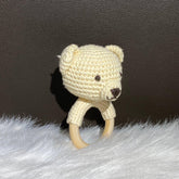 May's Hand Little Bear Round Rattle Crochet - Kids Haven